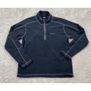 Marmot Midweight Youth Boys Performance 1/4 Zip Fleece Pullover Size XL Black